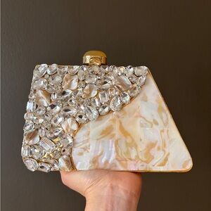 Elegant Crystal Embellished Clutch